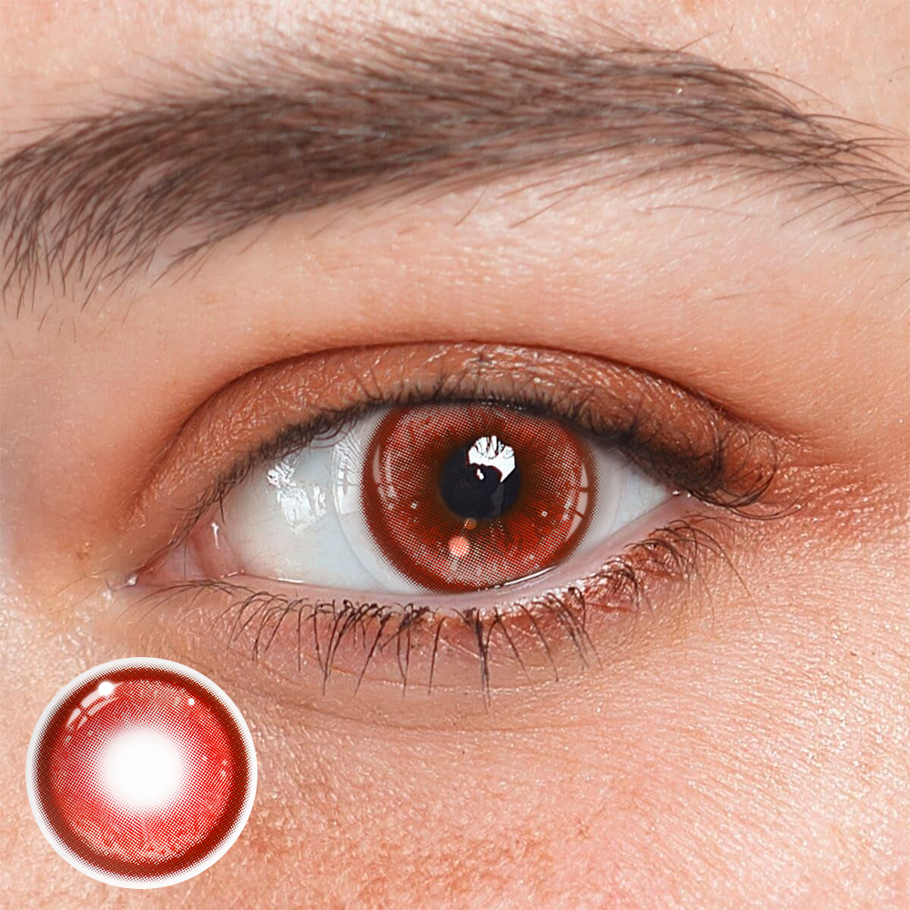 Cosplay Thermo Aura Red Coloured Contact Lenses